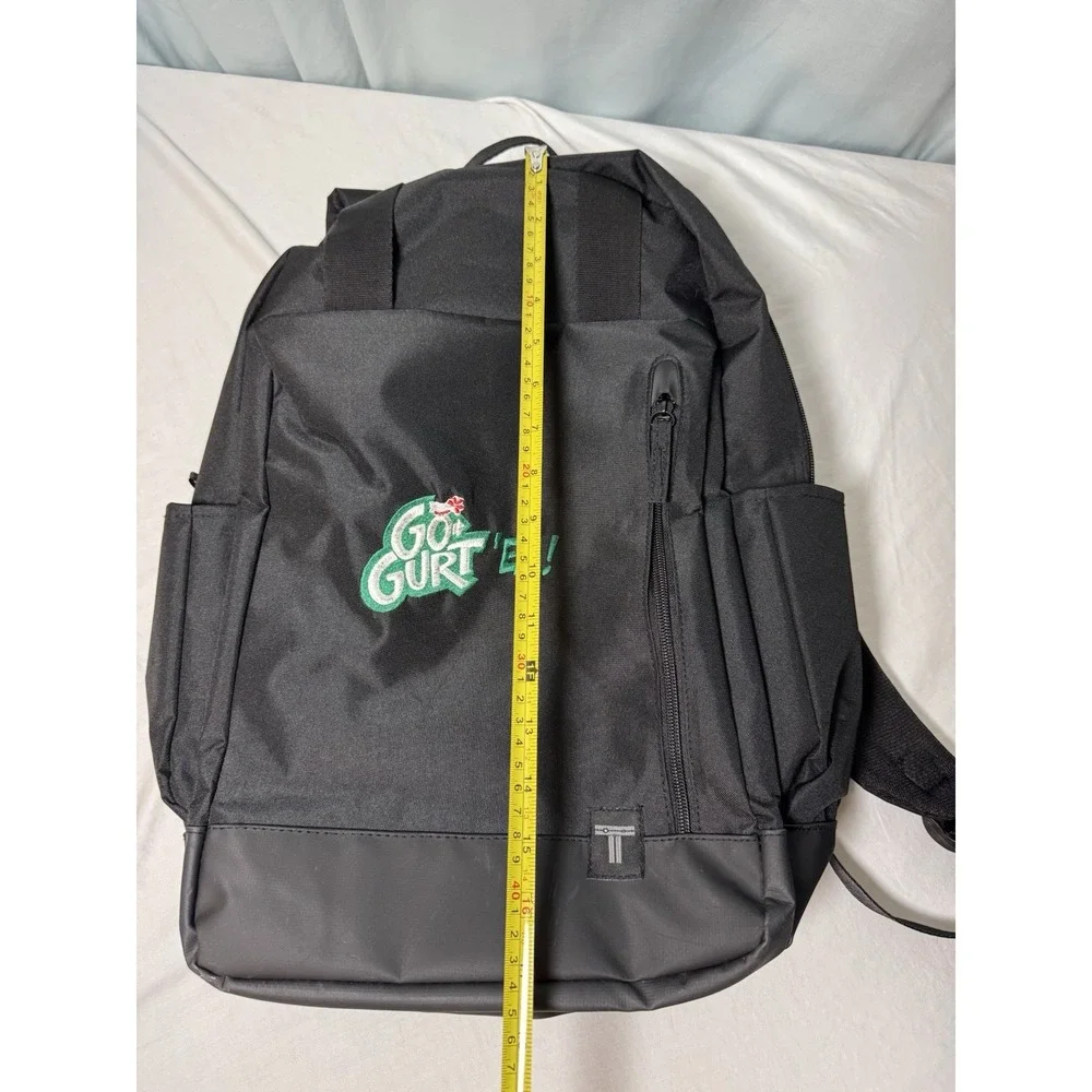 Go Gurt Em Black Backpack Food Yogurt Kids Advertising Leed's Traveling Bag